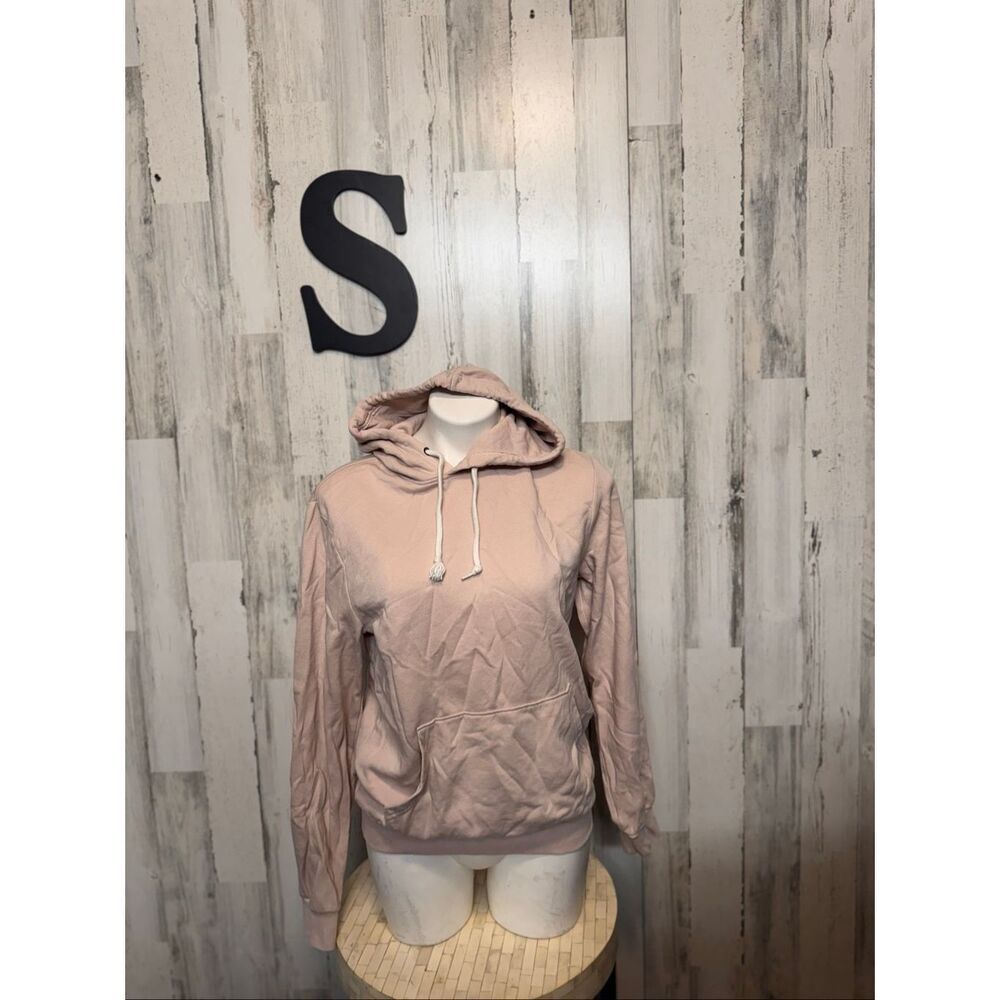 Old Navy Blush Pink Pullover Hoodie Fleece Lined Kangaroo Pocket Size S